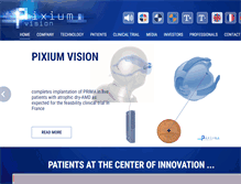 Tablet Screenshot of pixium-vision.com